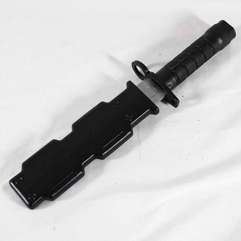 Prop Knife Fake Knife Toy Knife for Kids Harmless Safe Fake Knife for Halloween Party 10 Inch (Black with scabbard)...