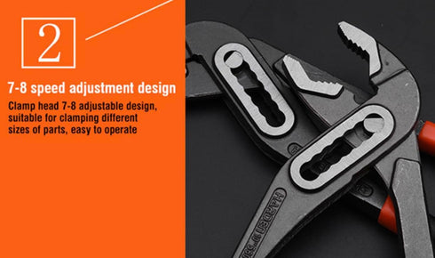 Edward Tools Pro Water Pump Pliers 10” - Heavy Duty Groove Joint Pliers with Quick Adjust - Cobra Bite Non Slip Teeth - Ergo Grip Handle...