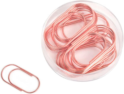 Jumbo Paper Clips, Wide Large Paper Clamps Rose Gold 2 inch 20pcs Durable and Rust Proof Paper Clips for Office, School, Home Supplies(Rose Gold)...