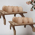 Stackable Wooden Egg Holder Countertop Egg Organizer for Fresh Eggs,Rustic Double Layer Egg Tray Rack Gathering 24 Eggs Display Stand for Home Kit...