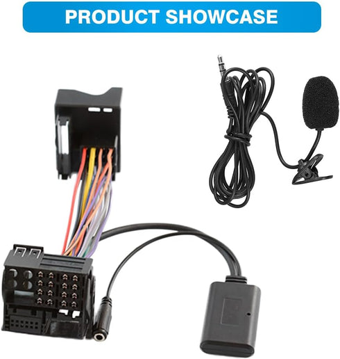 Bluetooth Audio Aux Adapter with Microphone, Compatible with BMW Z4 (E85/E86), X3(E83), Mini Cooper (R50/JCW), Mini Cooper S R53(Car with AUX acce...