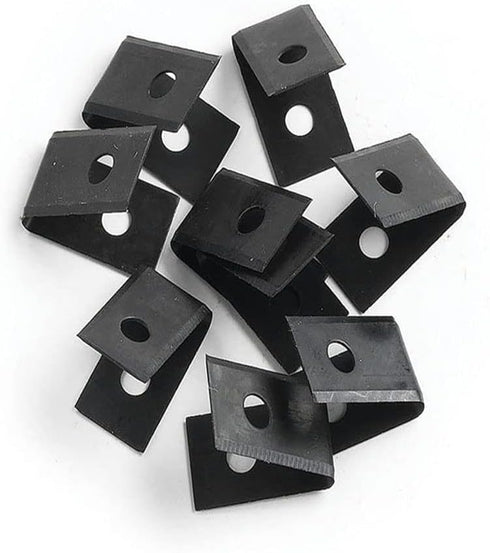 40 Packs Black Matt PVC Floor Vinyl Welding Grooving U V Blade Stainless Steel Blade Slotted Blade Hardware Tool...