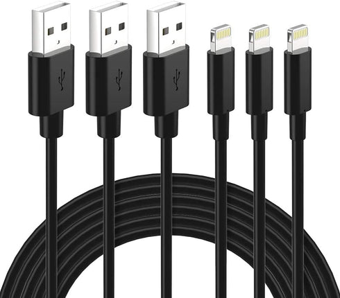Lightning Cable MFi Certified - iPhone Charger 3Pack 3FT Lightning to USB A Charging Cable Cord Compatible with iPhone 14 13 12 SE 2020 11 Xs Max ...