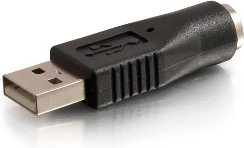 C2G Legrand USB to PS/2 Adapter, Male to Female USB to Playstation 2 Adapter to Use as USB Mouse to PS/2 Adapter, Black USB to PS/2 Keyboard Adapt...