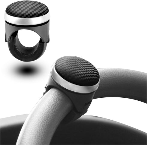 Car Steering Wheel Knob Spinner, Automotive Steering Wheel Spinners Carbon Fiber and Metal Ball, Vehicle Steering Wheel Accessories, Universal for...