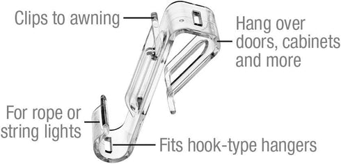 RV Designer M125 Multi Use Super Klip, Galley - Bath - Awning Clips, 4 Pack...