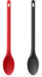 Long handle Silicone Mixing Spoon, 12" Stirring Spoons Nonstick Heat-Resistant Rubber Mixing Spoon for Cooking Baking...