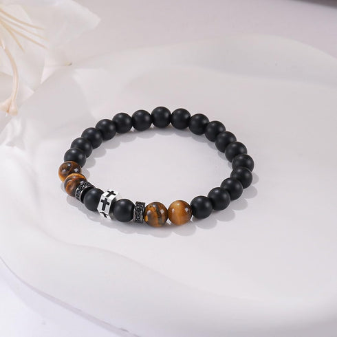 QWNHONEY Cross Bracelet for Men Son Brother Boyfriend Father Dad Husband Father's Day Birthday Christian Religious Faith Graduation Anniversary Ch...