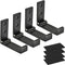 Folding Coat Hooks, Foldable Wall Hooks for Hanging Aluminum Alloy Cloth Hanger Coat Hanger Headphones Holder Headset Wall Hanger Hook- Pack of 4...
