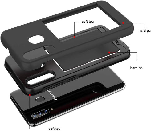 Asuwish Phone Case for Samsung Galaxy A11 with Tempered Glass Screen Protector Cover and Cell Accessories Credit Card Holder Slot Kickstand Glaxay...