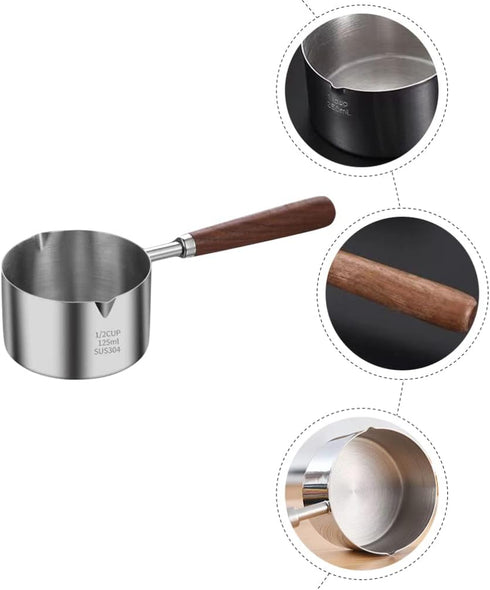 SHERCHPRY Small Pot with Oil Cooking Ladle Kitchen Cookware Reusable Sauce Pan Milk Pan Sauce Pans for Stove Top Noodle Pot Saucepan for Stove Top...