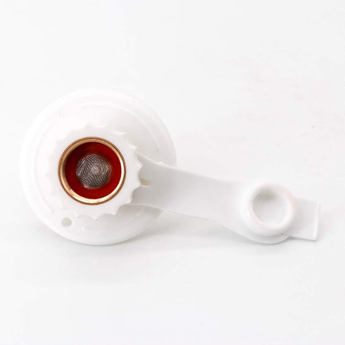 KIPA RV City water Fill inlet flange brass RV water hookup Connector FPT 1/2" Female thread 3" Flange white, With check valve backflow preventer i...