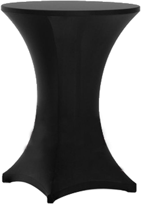 Tina's 32x43 Inch Highboy Spandex Cocktail Table Covers Black, Cocktail Table Spandex Covers, Fitted Stretch Cocktail Table Tablecloth for Round T...