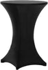 Tina's 32x43 Inch Highboy Spandex Cocktail Table Covers Black, Cocktail Table Spandex Covers, Fitted Stretch Cocktail Table Tablecloth for Round T...