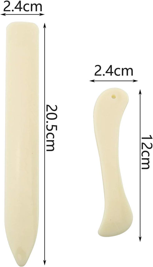 Tegg Bone Folder 2PCS Bone Paper Creaser Scoring Board Tool for Making Card Bookbinding Paper Crafts Leather Crafts...