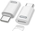 MoKo Lightning Female to USB C Male Adapter, 2 Pack USB-C to Lightning Adapter for iPhone 15/15 Pro/15 Pro Max/15 Plus, iPad Pro/Air, Support Fast...