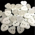 AKOAK 100 Pcs 2 Hole White Heart Button Resin Button Suitable for Hand-Sewn Decorative Accessories Scrapbook Peach Heart Blend...