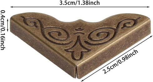 20pcs Bronze Metal Book Corner Guards Scrapbook Photo Album Diary Cover Corner Decorative...