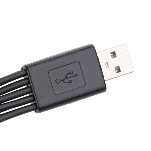 1 Piece 10 In 1 USB Multi Charger USB Cables For Mobile Phones USB Charging Cord 20CM/7.87in Universal USB To Multi Plug Cell Phone Charger Cable ...