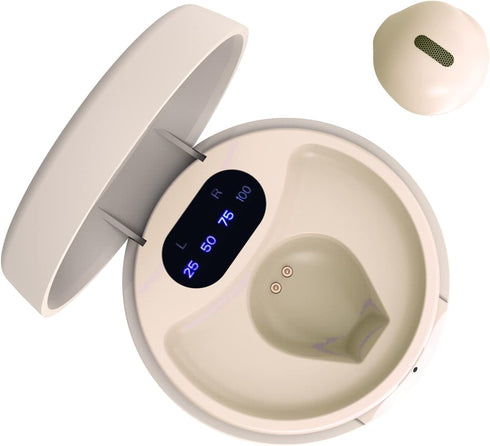 Invisible Wireless Blue Tooth Earbuds Mini Earpiece Small Ear Buds Semi in-Ear Headphone Touch Control for Work, Home, Music, Audiobooks and Podca...
