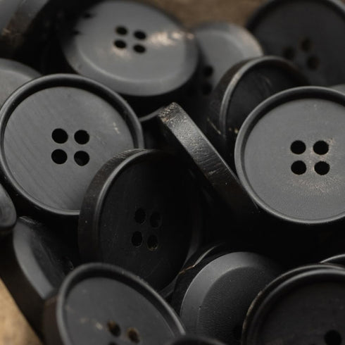 11 Pieces Real Horn Buttons for Blazer and Suit, 20mm 15mm Natural Genuine Buffalo Buttons for Men Women's Sport Jacket Coat Uniforms Sweaters (Bl...