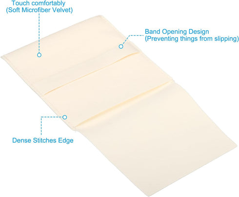 PATIKIL 10x10cm Jewelry Pouches with Band, 5 Pack Microfiber Jewelry Pouches Portable Soft Storage for Necklace Bracelet Earring Watch Rings Brooc...