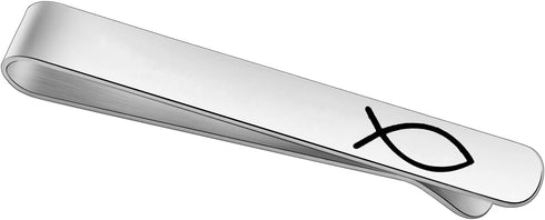 Jesus Fish Tie Bar Ichthus Tie Clip First Communion Skinny Tie Clip for Little Man...