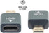 cablecc 3pcs/Set Micro & Mini HDMI to HDMI-Compatible 1.4 Female 2-in-1 Combo Adapter 4K@60hz...