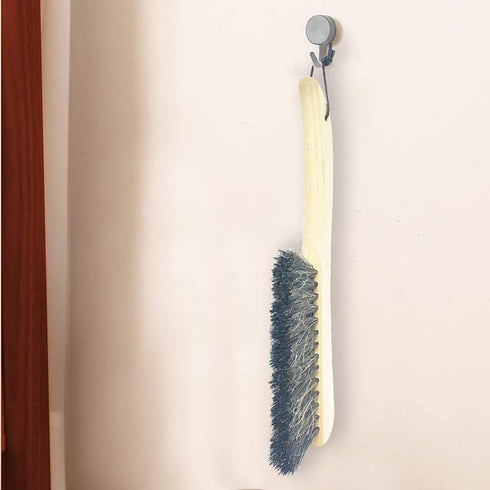 Counter Brush for Furniture Patio Woodworking Drafting Cleaning, Wooden Handle with Horsehair Bristle Bench Brushes, 13 Inches Hand Broom...