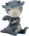 Mythical Vicious Baby Dragon Sitting Fantasy Figurine...