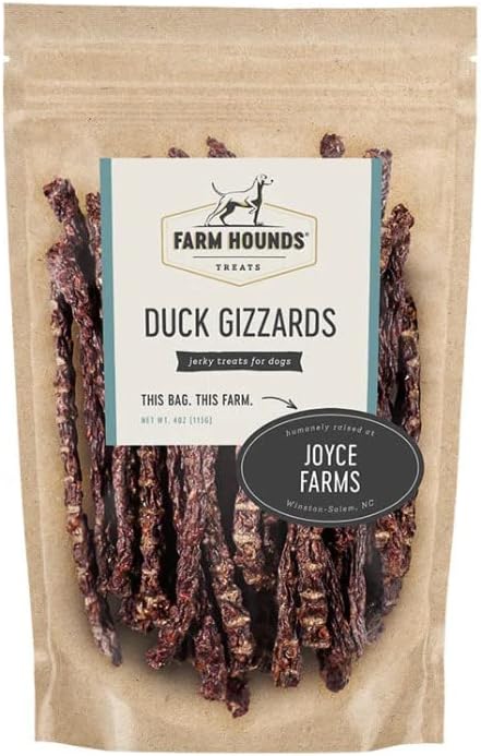 Farm Hounds Premium Duck Gizzard Sticks, 100% Natural, Pasture-Raised Duck Treats for Dogs, Dehydrated One Ingredient Dog Protein Treats from Huma...