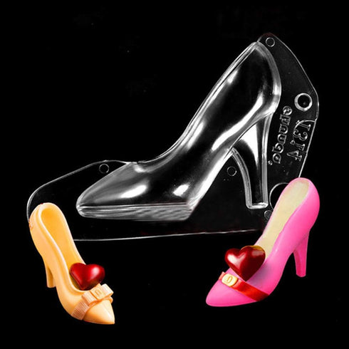 HiParty Mini & Small 3D High Heel Shoe Chocolate Mold, Polycarbonate Stiletto Heels Candy Mold Wedding Bridal Shower Favors Birthday Party Cake De...