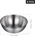 Healeved 8pcs Stainless Steel Sauce Dishes Round Seasoning Dishes Sushi Dipping Bowls Saucers Bowl Mini Appetizer Plates Seasoning Dish Saucer Pla...