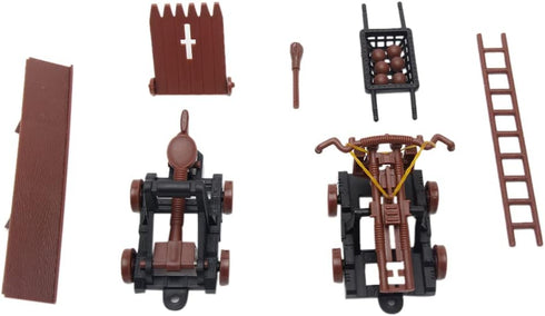PXRJE Medieval Castle Knights Action Figure Toy Army Playset with Assemble Castle, Catapult and Horse-Drawn Carriage Great for Girls and Boys(A1)...