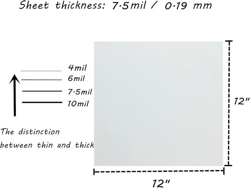 BANLTRE 15 Pieces 7.5 mil Transparency Blank Template Material Stencils Mylar for Cutting Paper Clear Sheet 12 × 12 inch (15-7.5 mil)...