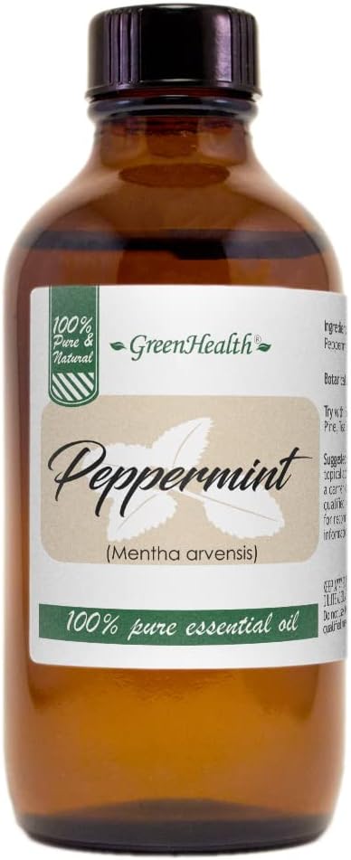 Peppermint Essential Oil - 4 fl oz - 100% Pure Essential Oil - GreenHealth...