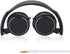 Foldable Head Mounted Headphone Mini Wired Headset Hands Free Compact Stereo HiFi Music Headset Support Rotatable Ear Cup Adjustable Headband Supp...