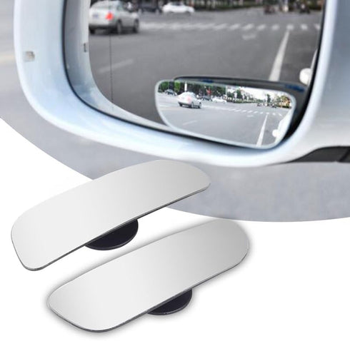 2 PCS Car Rearview Blind Spot Mirror, Adjustable High-definition Rectangular-shaped Mirror, Frameless Wide-angle Convex Mirror, Universal Auxiliar...