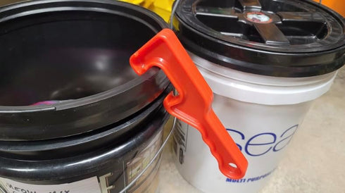Edward Tools 5 Gallon Bucket Opener Tool for Lids - Large Heavy Duty Plastic - 12X Leverage Strength for Easy Paint Can, Pail or Bucket Opening - ...