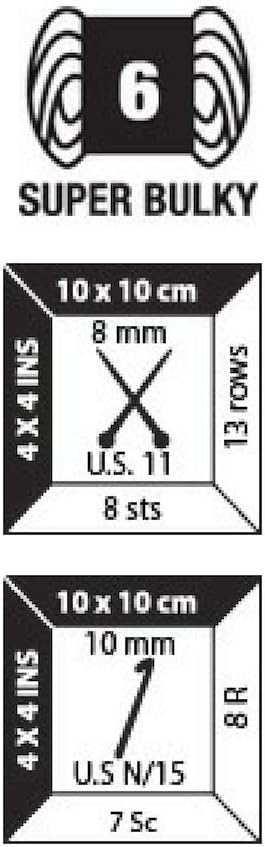 Bernat Blanket Stripes Yarn, 10.5 oz, Gauge 6 Super Bulky Chunky, Gray Matters...