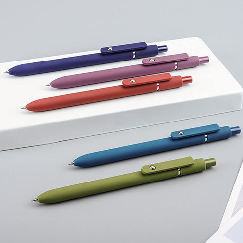 sencoo 5 pack Blue Gel Pens Quick Dry Ink Pens Fine Point Retractable Roller Ball Pens 0.5 mm Smooth Writing Pens Cute Pens Aesthetic pens for Sch...