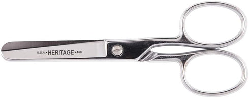 Klein Tools G46HC Safety Scissors with Large Rings, Made in USA, Heavy Duty for Thread-Yarn-Weaving-Knitting Mills-Carpet Mills, 6-Inch...