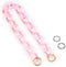 Yichain Chunky Acrylic Purse Strap Bag Chain Handle Replacement,Handbag Purse Making Accessory Decoration (Pink)...