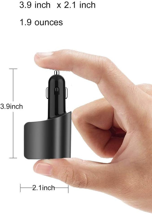 LIHAN Cigarette Lighter Socket Adapter, Car Charger QC3.0, 12V/24V Outlet Plug Splitter with Multi USB Ports, Voltmeter Compatible for iPhone, Gal...