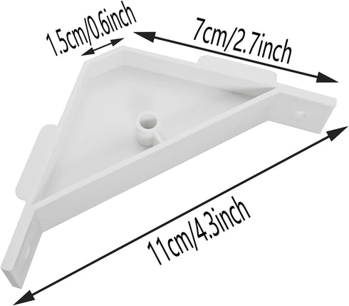 12PCS 90 Degree Cabinet Triangle Bracket Plastic White Corner Support Braces for Furniture Cabinets and Other Accessories...