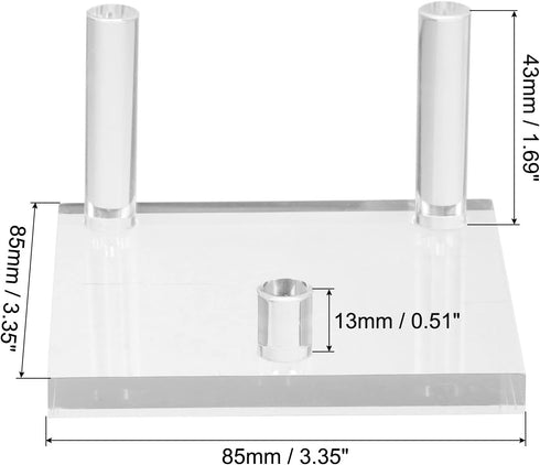 PATIKIL 3" x 3" x 2" Acrylic Display Stands, Display Easel Holder Crystal Display Stand for Mineral Gemstone, Clear...