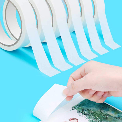 10 Rolls Double Sided Adhesive Tape Heavy Duty Two Sided Tape Double Sticky Adhesive Tape Tear and Tape Adhesive for Arts Crafts Scrapbooking Phot...
