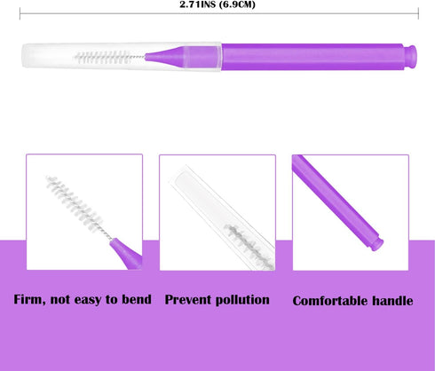 EasyHonor Braces Brush for Cleaner Interdental Brush Toothpick Dental Tooth Flossing Head Oral Dental Hygiene Flosser Toothpick Cleaners Tooth Cle...