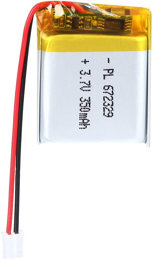 3.7V 350mAh Battery 672329 Lithium Polymer Ion Rechargeable Li-ion Li-Po Battery with 2P PH 2.0mm Pitch Connector...