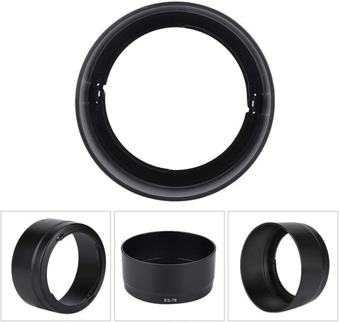 Lens Hood for Canon EF 50mm F1.2L USM Lens, ES-78 Portable Plastic Camera Lens Hood Shade Replacement Fit for Canon EF 50 mm F1.2L USM Lens...